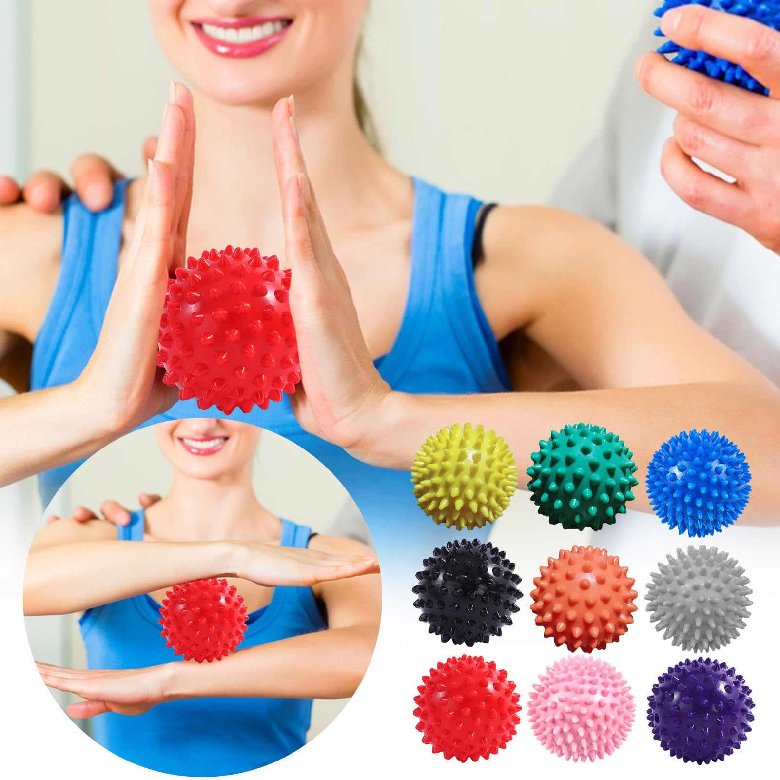Yoga Fitness Ball - Bola de Massagem para Relaxamento Muscular,