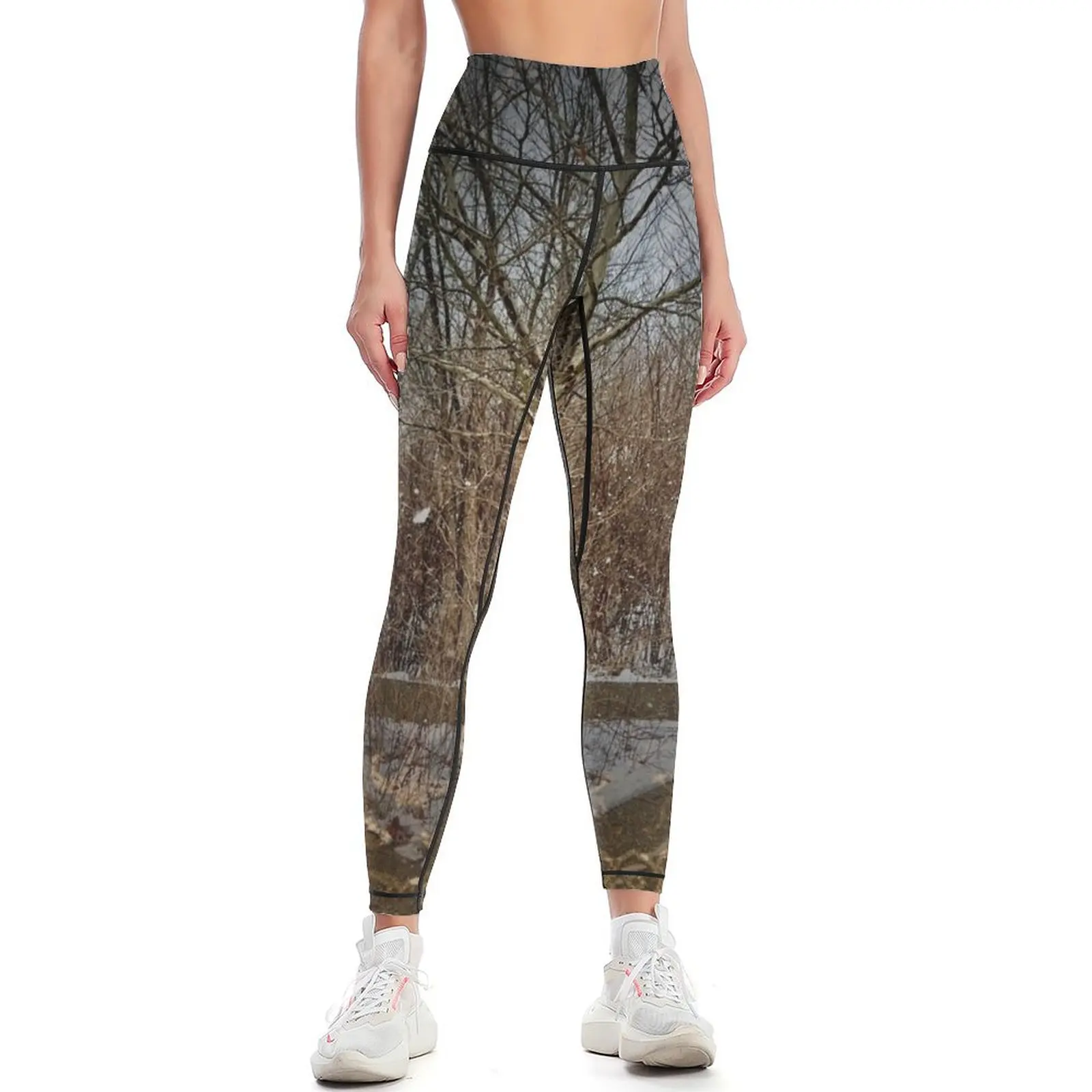 Yoga Fitness Park - Leggings de camuflagem estilo Winter Park,