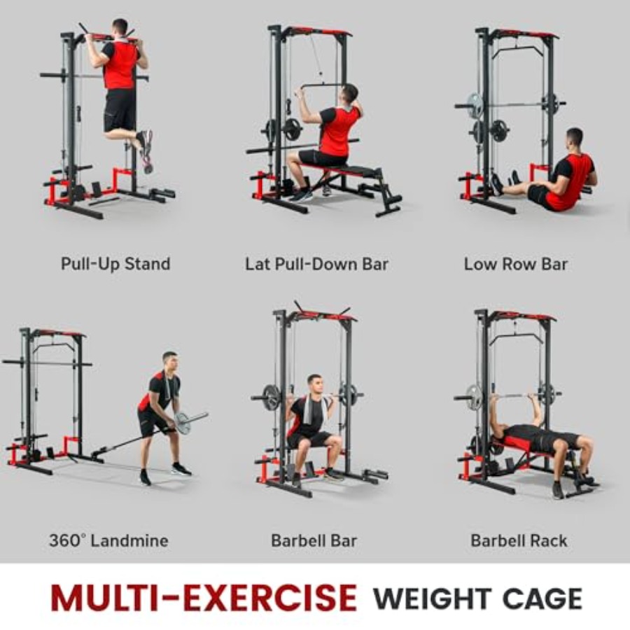 Power Cage Smith Machine Multi - Lat Pulldown Bar avaliação e preço