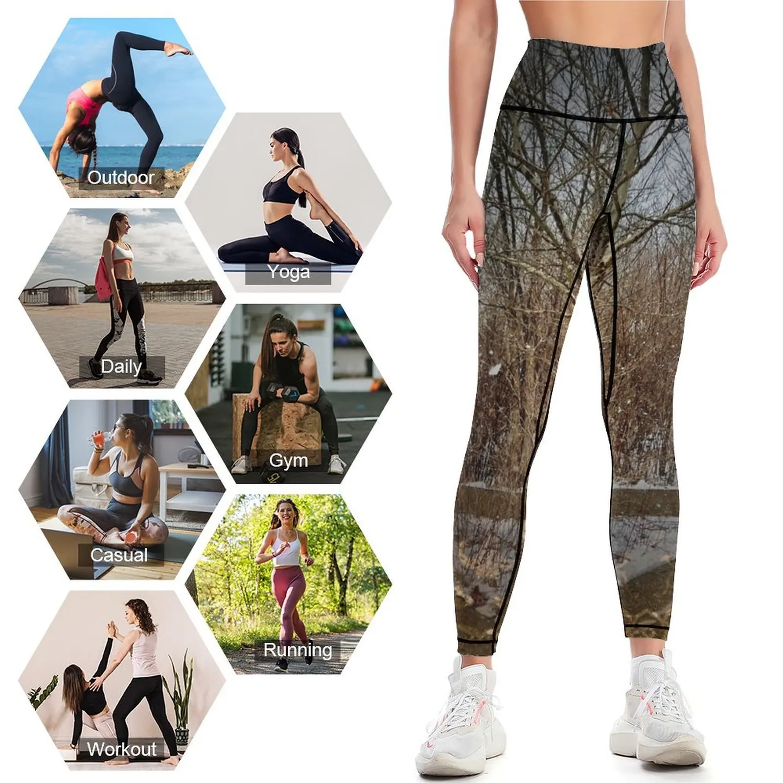 Leggings de camuflagem estilo  - Yoga Fitness Park avaliação e preço