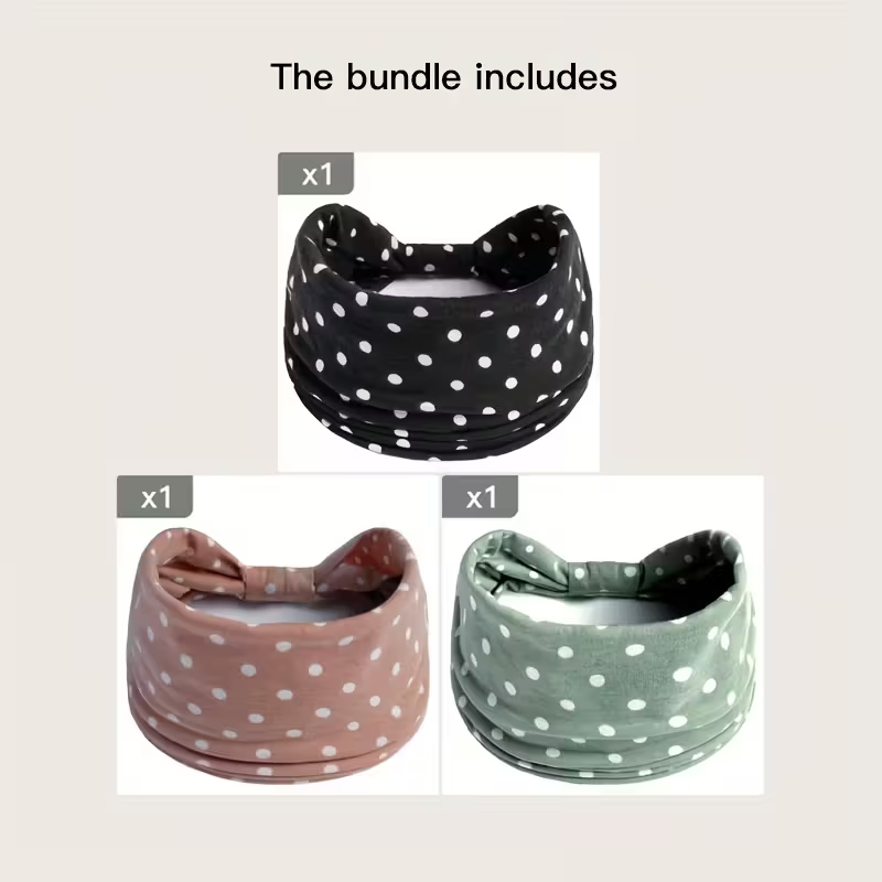 Polka dot atado headbands boho - Yoga Fitness Band avaliação e preço