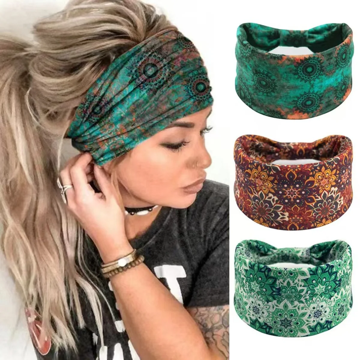 🌸 Tiara Boho Mandala Flor |    - Yoga Fitness Band avaliação e preço
