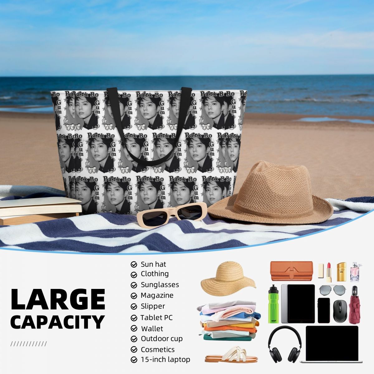 Bolsa de praia Park Bo Gum Kpo - Yoga Fitness Park avaliação e preço